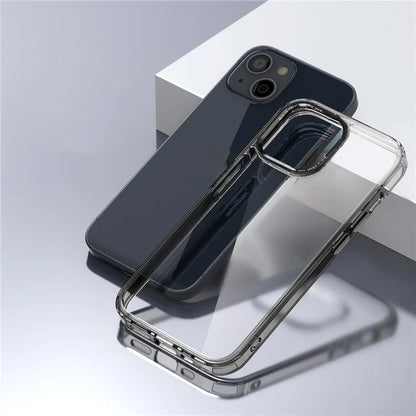 For iPhone 14 Plus Case Durable Transparent PC+TPU Mobile Phone Cover
