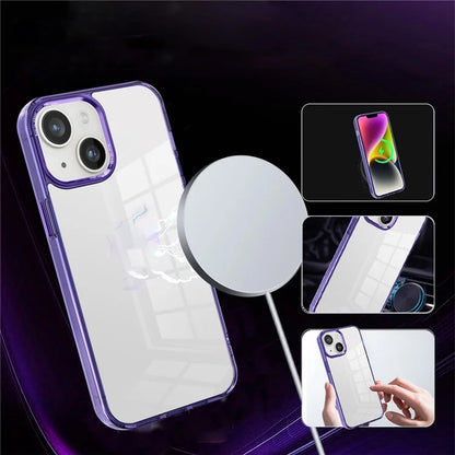 For iPhone 14 Plus Case Durable Transparent PC+TPU Mobile Phone Cover