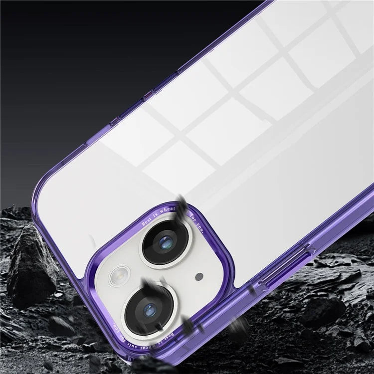 For iPhone 14 Plus Case Durable Transparent PC+TPU Mobile Phone Cover