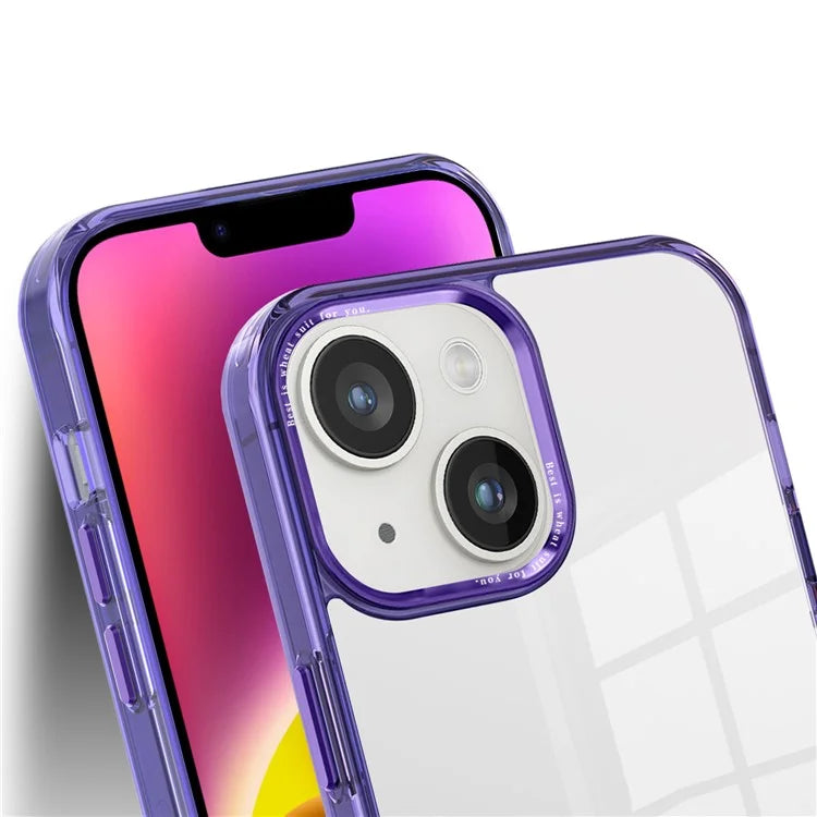 For iPhone 14 Plus Case Durable Transparent PC+TPU Mobile Phone Cover