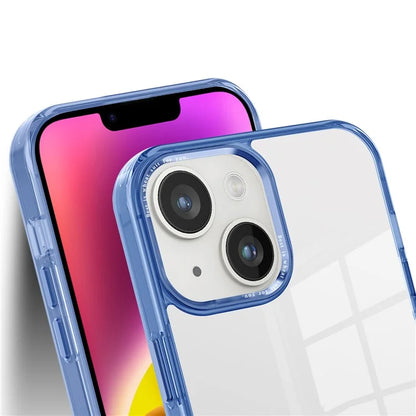 For iPhone 14 Plus Case Durable Transparent PC+TPU Mobile Phone Cover