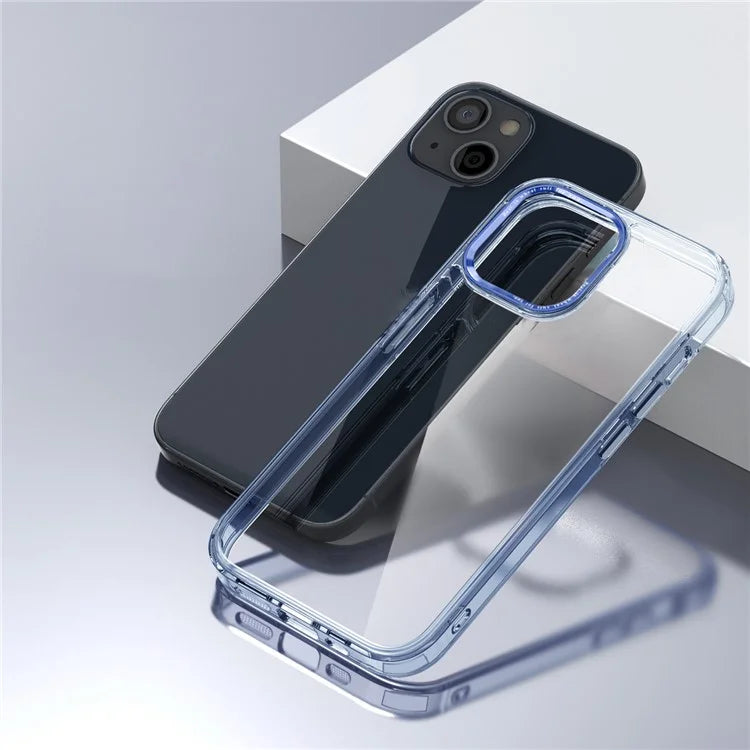 For iPhone 14 Plus Case Durable Transparent PC+TPU Mobile Phone Cover