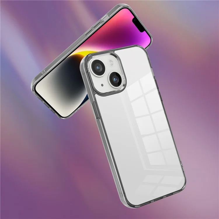 For iPhone 14 Plus Case Durable Transparent PC+TPU Mobile Phone Cover