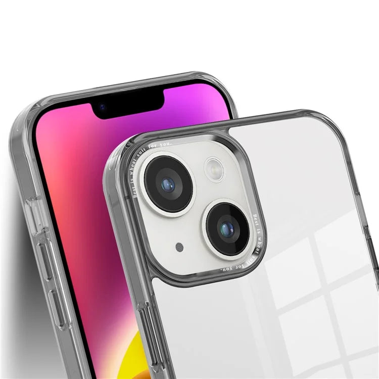 For iPhone 14 Plus Case Durable Transparent PC+TPU Mobile Phone Cover
