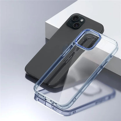 For iPhone 15 Case Anti-fall Transparent PC+TPU Phone Cover