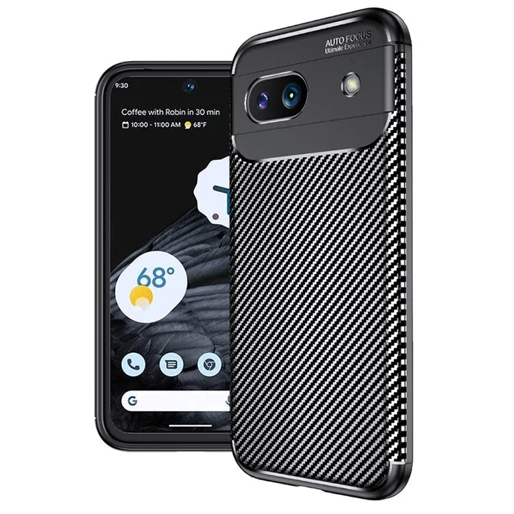 For Google Pixel 8a Case TPU Carbon Fiber Texture Shockproof Phone Cover