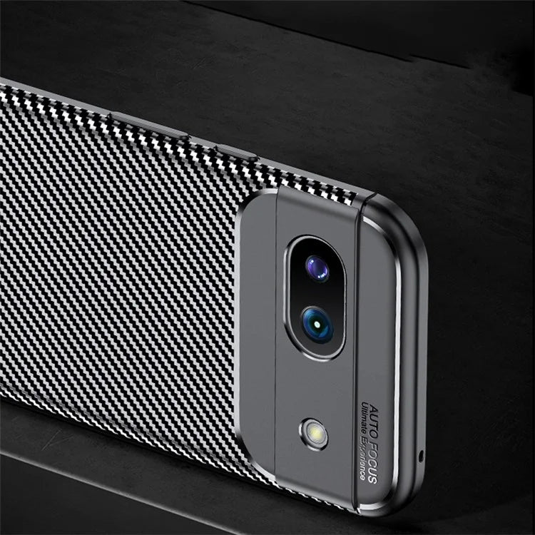 For Google Pixel 8a Case TPU Carbon Fiber Texture Shockproof Phone Cover