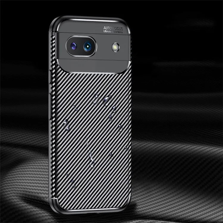 For Google Pixel 8a Case TPU Carbon Fiber Texture Shockproof Phone Cover