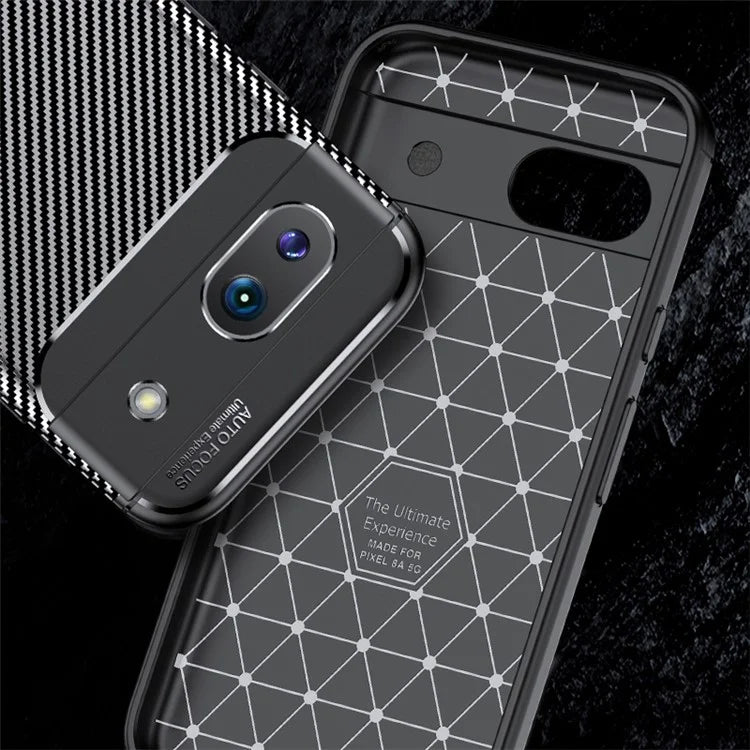 For Google Pixel 8a Case TPU Carbon Fiber Texture Shockproof Phone Cover