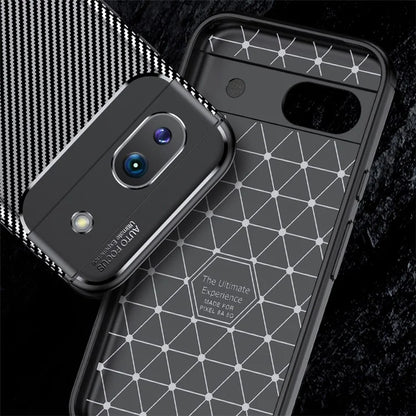 For Google Pixel 8a Case TPU Carbon Fiber Texture Shockproof Phone Cover