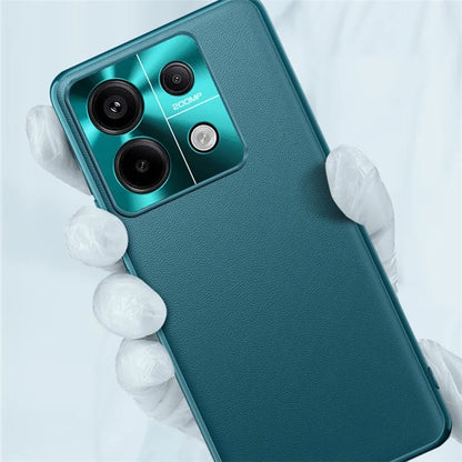 For Xiaomi Redmi Note 13 5G Case Anti-Scratch TPU+PU Leather+PC Phone Cover