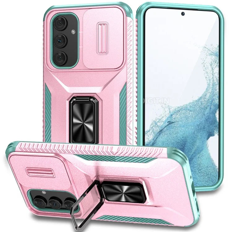 For Samsung Galaxy A54 5G Case Slide Lens Protection Phone Kickstand Cover