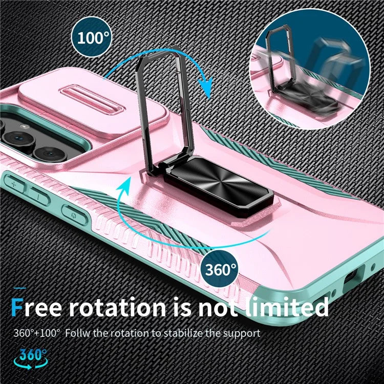 For Samsung Galaxy A54 5G Case Slide Lens Protection Phone Kickstand Cover