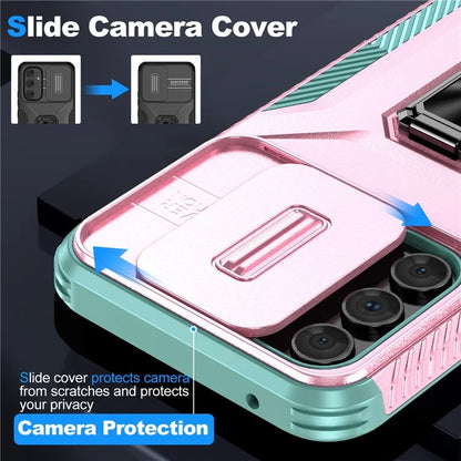 For Samsung Galaxy A54 5G Case Slide Lens Protection Phone Kickstand Cover