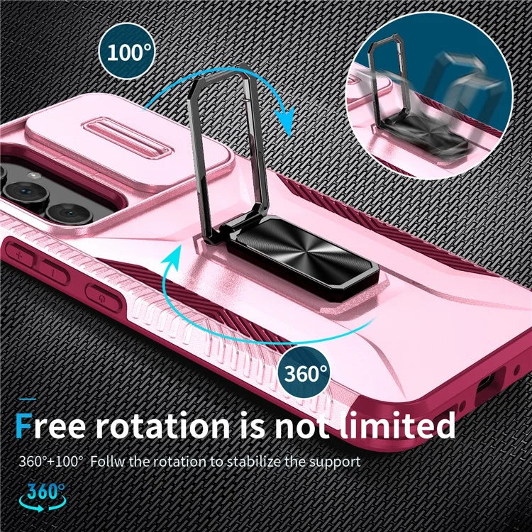 For Samsung Galaxy A54 5G Case Slide Lens Protection Phone Kickstand Cover