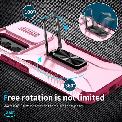 For Samsung Galaxy A54 5G Case Slide Lens Protection Phone Kickstand Cover