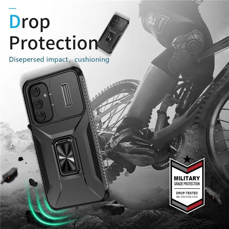 For Samsung Galaxy A54 5G Case Slide Lens Protection Phone Kickstand Cover