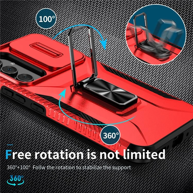 For Samsung Galaxy A54 5G Case Slide Lens Protection Phone Kickstand Cover