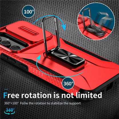 For Samsung Galaxy A54 5G Case Slide Lens Protection Phone Kickstand Cover