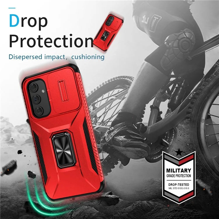 For Samsung Galaxy A54 5G Case Slide Lens Protection Phone Kickstand Cover