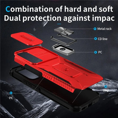 For Samsung Galaxy A54 5G Case Slide Lens Protection Phone Kickstand Cover