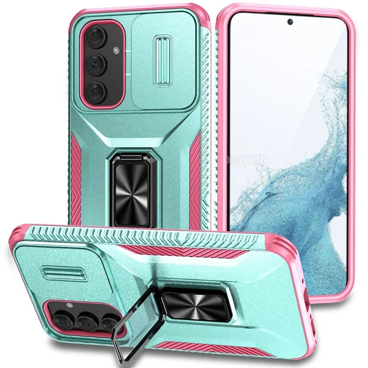 For Samsung Galaxy A54 5G Case Slide Lens Protection Phone Kickstand Cover