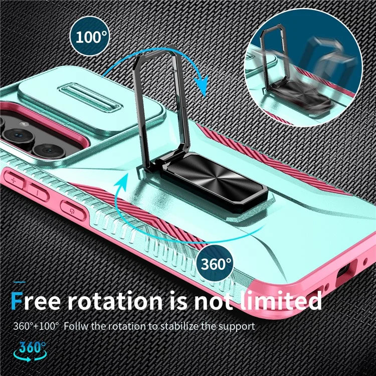 For Samsung Galaxy A54 5G Case Slide Lens Protection Phone Kickstand Cover