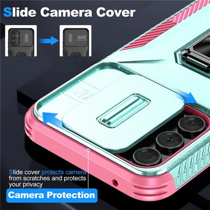 For Samsung Galaxy A54 5G Case Slide Lens Protection Phone Kickstand Cover