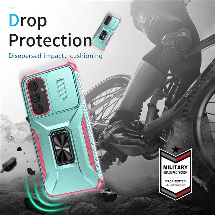 For Samsung Galaxy A54 5G Case Slide Lens Protection Phone Kickstand Cover