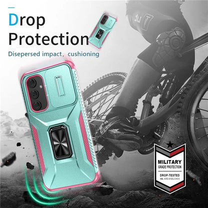 For Samsung Galaxy A54 5G Case Slide Lens Protection Phone Kickstand Cover
