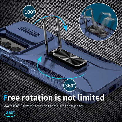 For Samsung Galaxy A54 5G Case Slide Lens Protection Phone Kickstand Cover