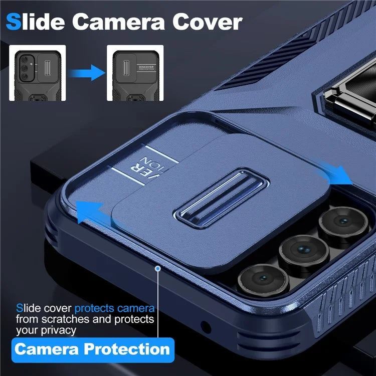 For Samsung Galaxy A54 5G Case Slide Lens Protection Phone Kickstand Cover