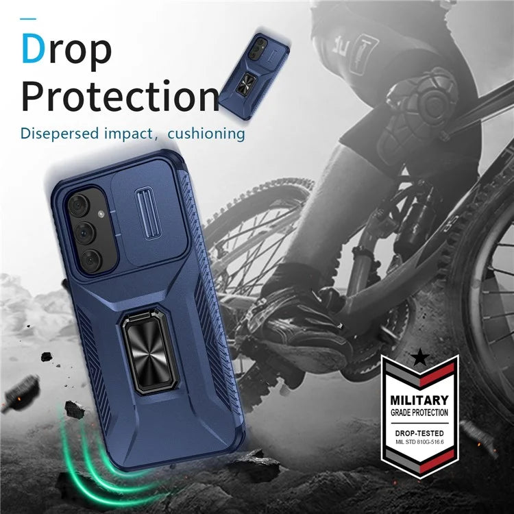 For Samsung Galaxy A54 5G Case Slide Lens Protection Phone Kickstand Cover
