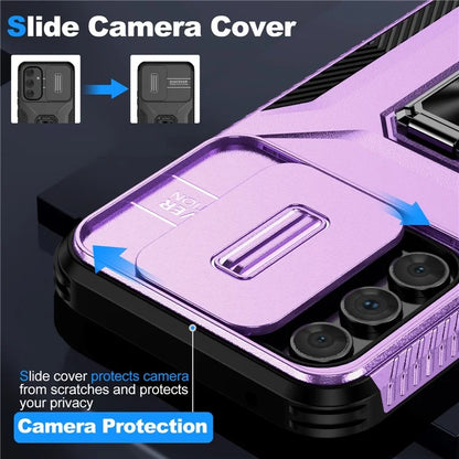 For Samsung Galaxy A54 5G Case Slide Lens Protection Phone Kickstand Cover