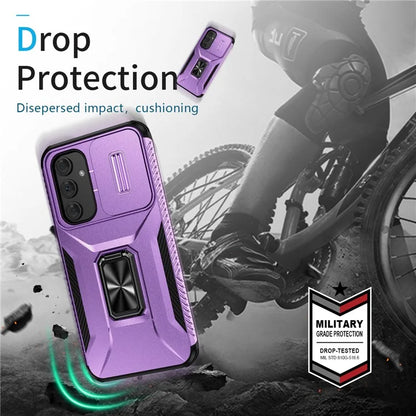 For Samsung Galaxy A54 5G Case Slide Lens Protection Phone Kickstand Cover