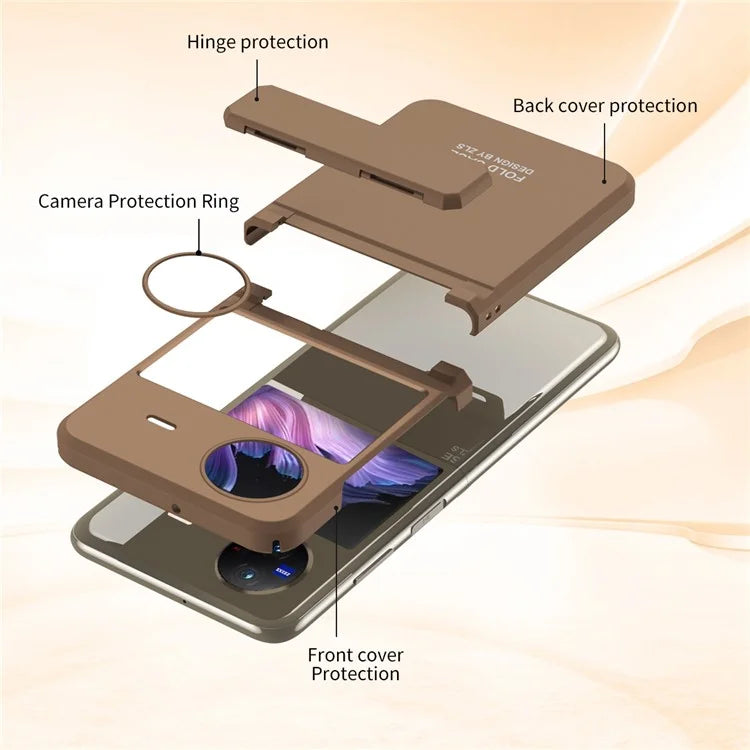For vivo X Flip Phone Case Drop-proof PC Protective Phone Cover