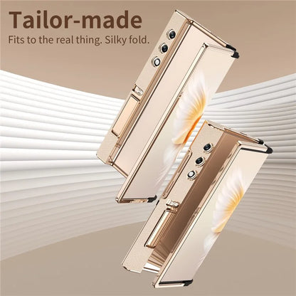 For Honor V Purse Case Kickstand Electroplating Folding Frame Phone Cover