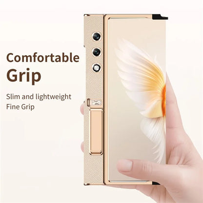 For Honor V Purse Case Kickstand Electroplating Folding Frame Phone Cover