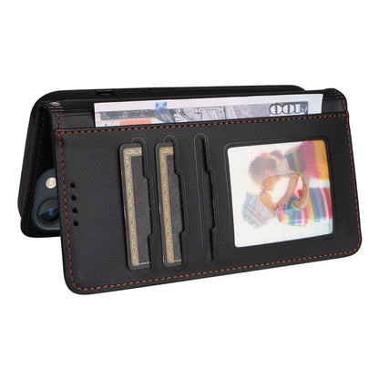 BETOPNICE 005 For iPhone 13 Case Detachable 2-in-1 Leather Cover Wallet Shell with Wrist Strap