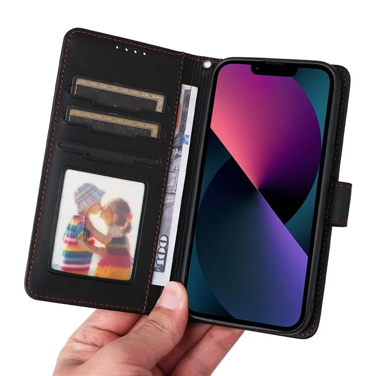 BETOPNICE 005 For iPhone 13 Case Detachable 2-in-1 Leather Cover Wallet Shell with Wrist Strap