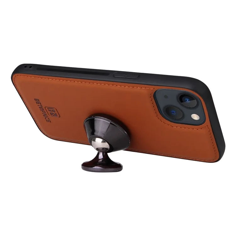 BETOPNICE 005 For iPhone 13 Case Detachable 2-in-1 Leather Cover Wallet Shell with Wrist Strap