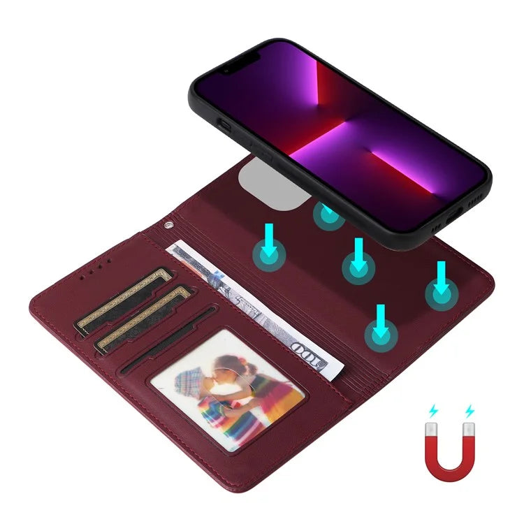 BETOPNICE 005 For iPhone 13 Pro Case Detachable 2-in-1 Leather Cover Anti-fall Wallet Shell