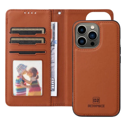 BETOPNICE 005 For iPhone 13 Pro Case Detachable 2-in-1 Leather Cover Anti-fall Wallet Shell