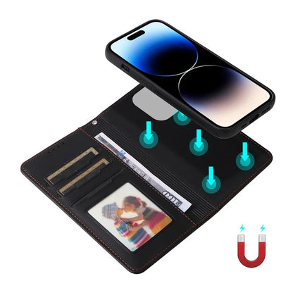 BETOPNICE 005 For iPhone 14 Pro Case Detachable 2-in-1 PU Leather Folio Flip Shell