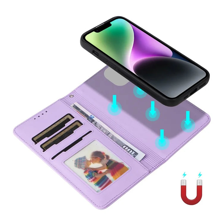 BETOPNICE 005 For iPhone 14 Plus Case Detachable 2-in-1 PU Leather Folio Flip Mobile Phone Shell