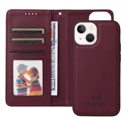 BETOPNICE 005 For iPhone 14 Plus Case Detachable 2-in-1 PU Leather Folio Flip Mobile Phone Shell