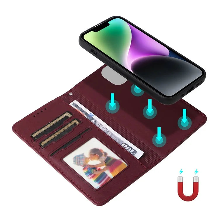 BETOPNICE 005 For iPhone 14 Case Detachable 2-in-1 PU Leather Book Style Mobile Phone Shell