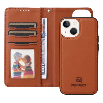 BETOPNICE 005 For iPhone 14 Case Detachable 2-in-1 PU Leather Book Style Mobile Phone Shell