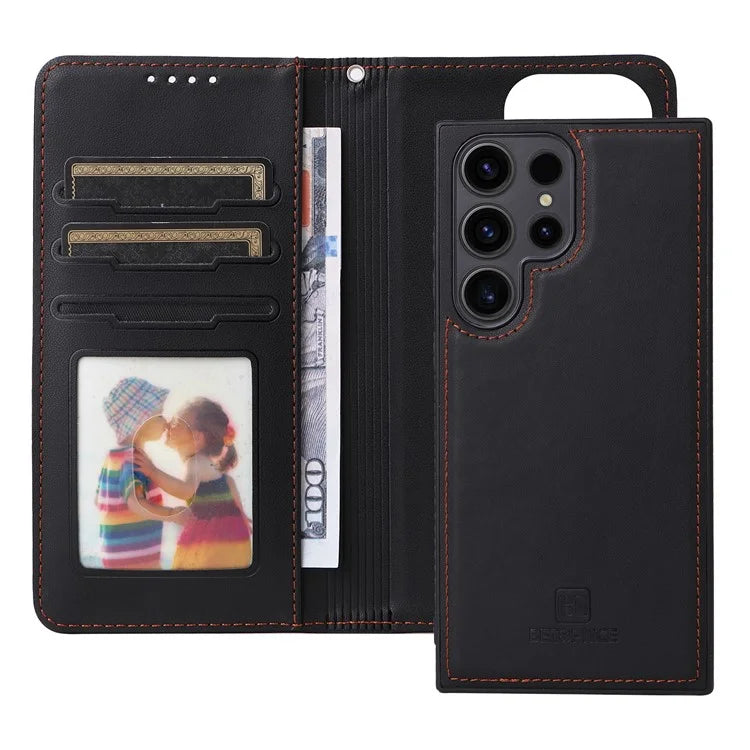BETOPNICE 005 For Samsung Galaxy S23 Ultra Case Detachable 2-in-1 Leather Phone Anti-collision Shell