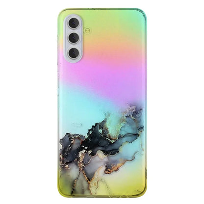 For Samsung Galaxy S24 TPU Case Laser Marble Pattern Embossing Phone Cover
